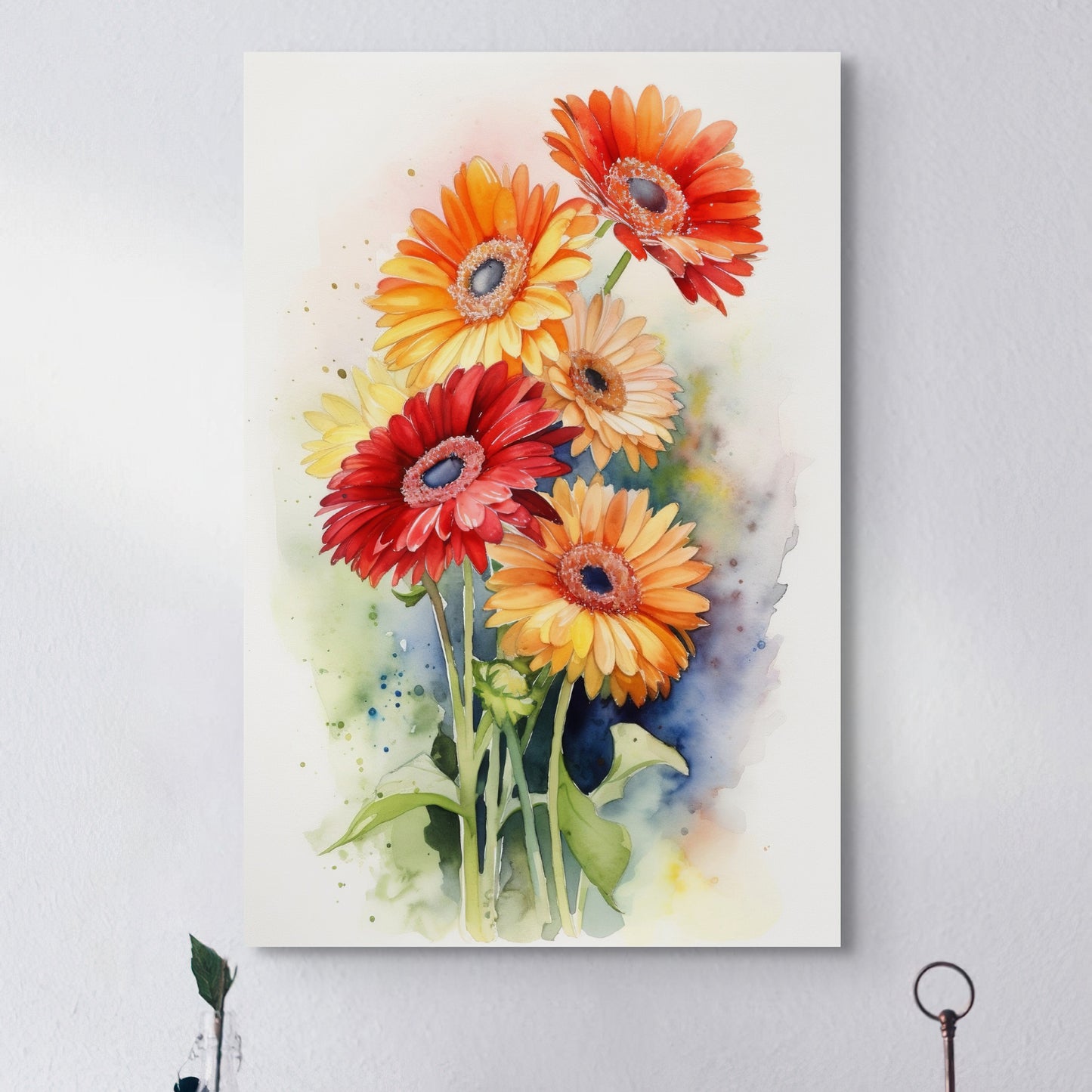 Gerbera Watercolor – Vibrant Floral Botanical Art