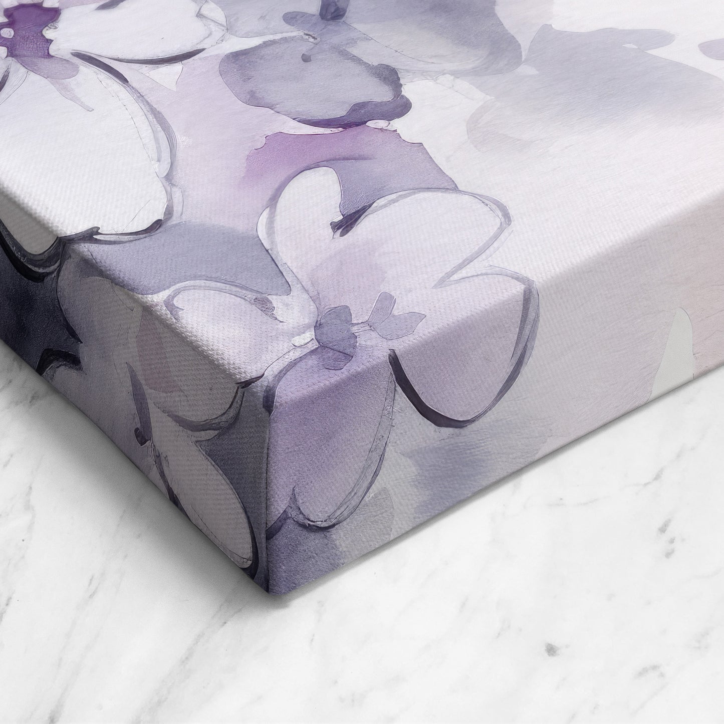 Abstract Lilac Watercolor – Violet Floral Botanical Art