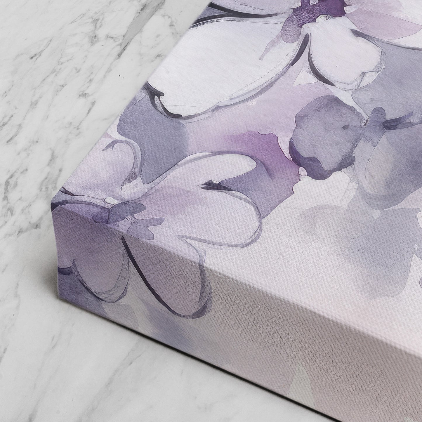 Abstract Lilac Watercolor – Violet Floral Botanical Art