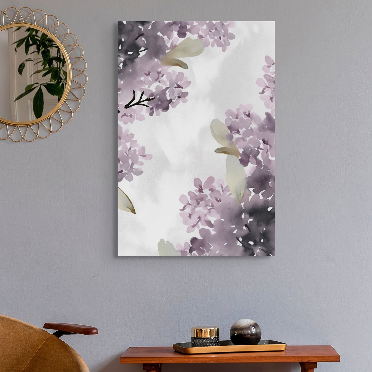Lilac Watercolor – Violet Floral Botanical Art