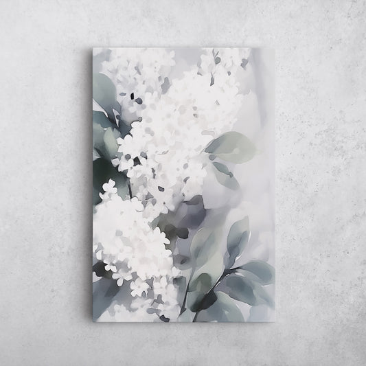 Lilac Watercolor – White Floral Botanical Art