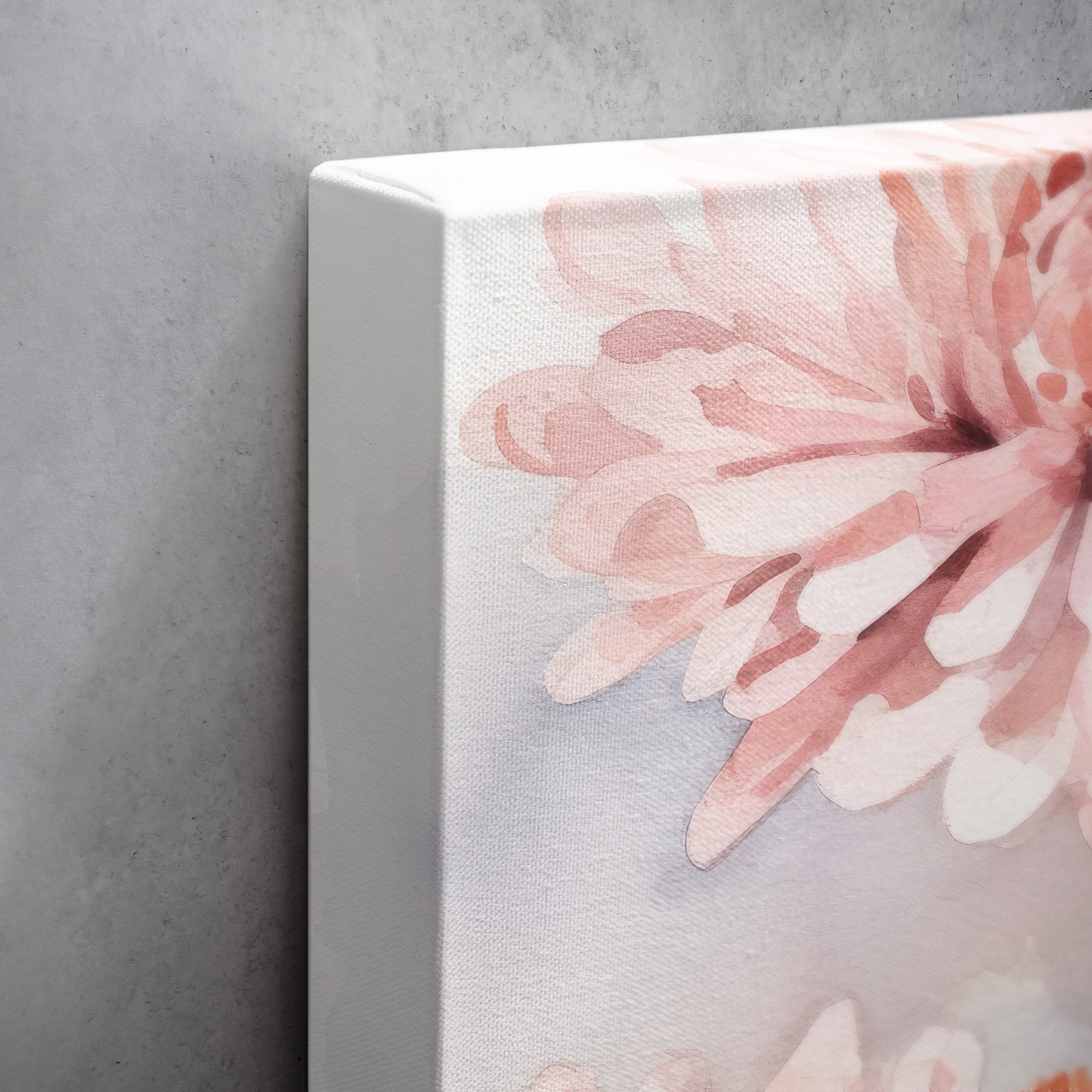 Chrysanthemum Watercolor – Peach Floral Botanical Art